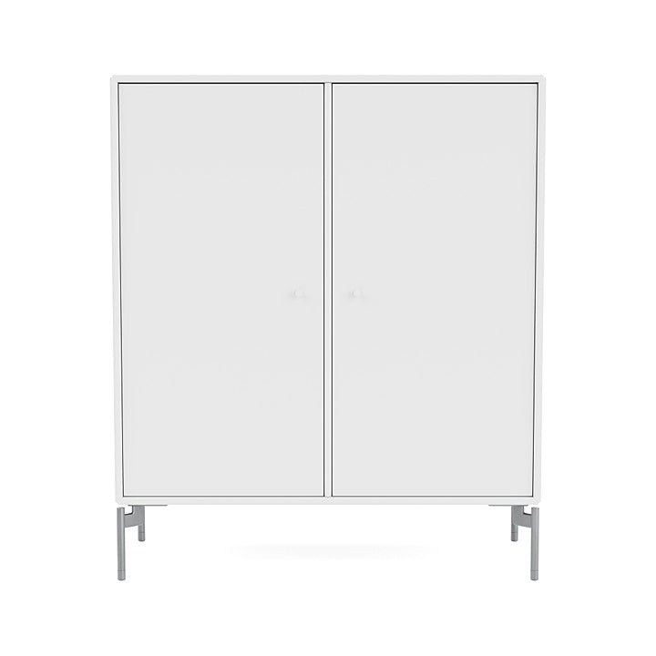 Montana Cover Cabinet With Legs, Snow White/Matt Chrome