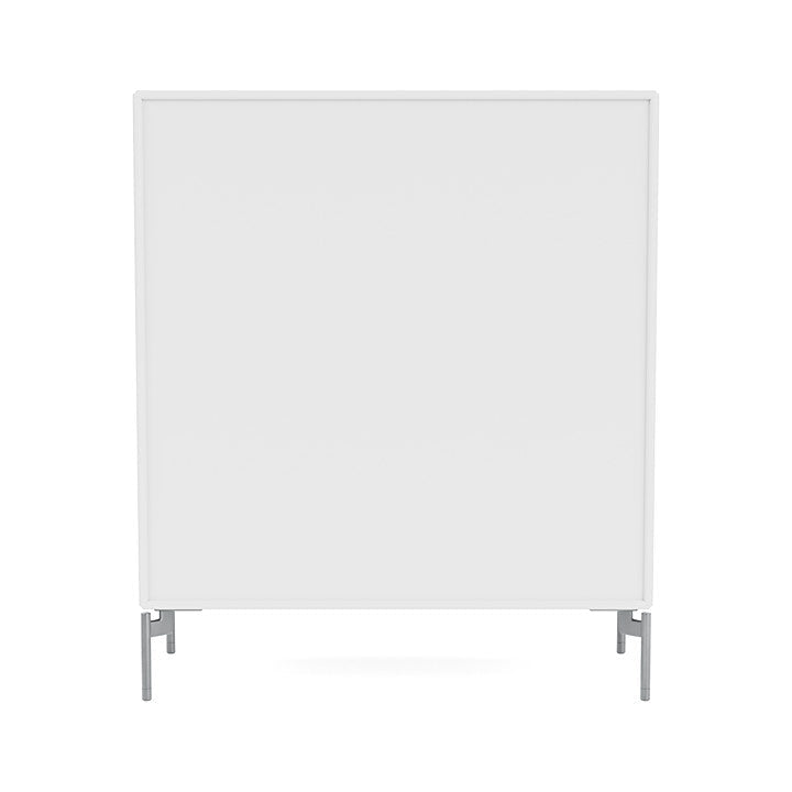 Montana Cover Cabinet With Legs, Snow White/Matt Chrome