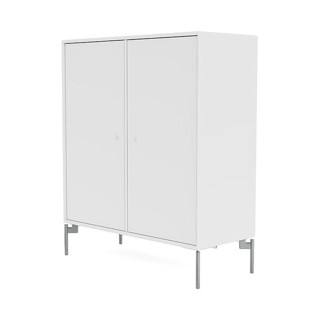 Montana Cover Cabinet With Legs, Snow White/Matt Chrome