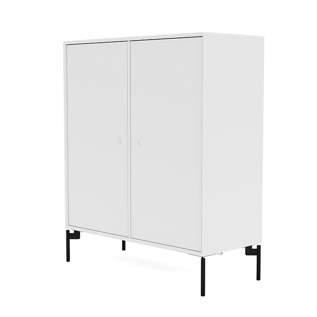 Montana Cover Cabinet With Legs, Snow White/Black