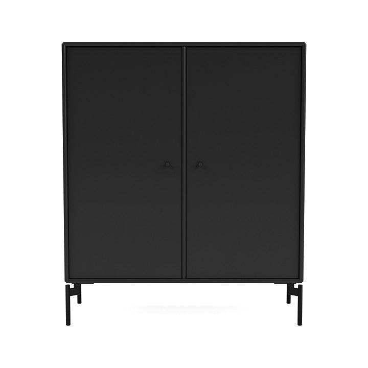 Montana Cover Cabinet With Legs, Black/Black