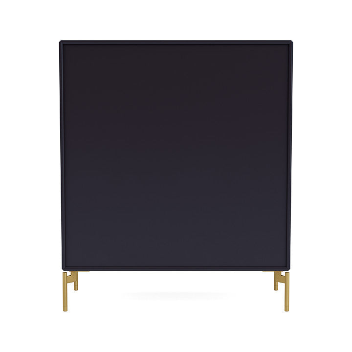 Montana Cover Cabinet With Legs, Shadow/Brass