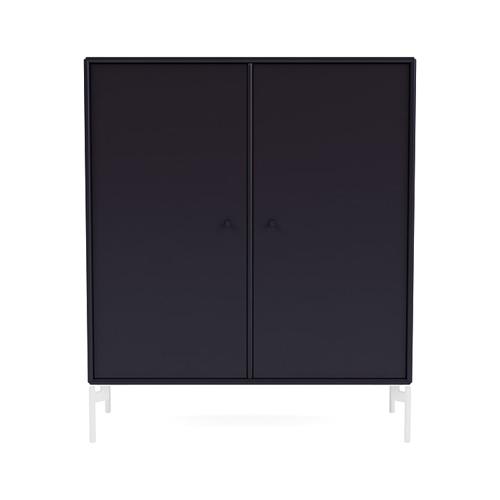 Montana Cover Cabinet With Legs, Shadow/Snow White