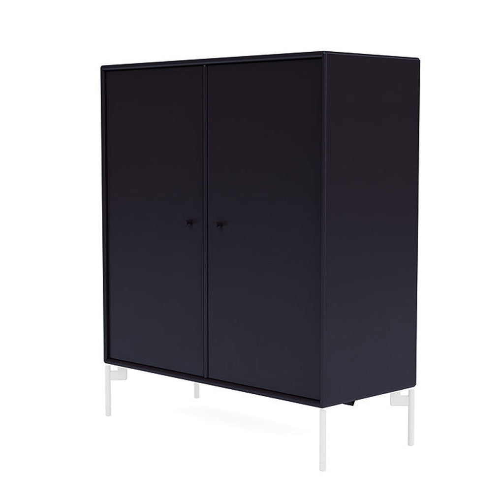 Montana Cover Cabinet With Legs, Shadow/Snow White