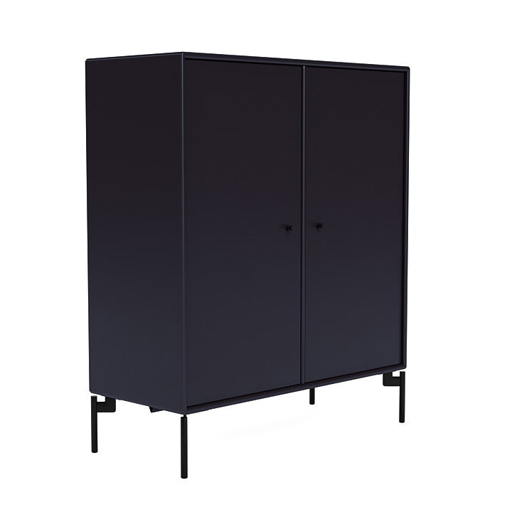 Montana Cover Cabinet With Legs, Shadow/Black