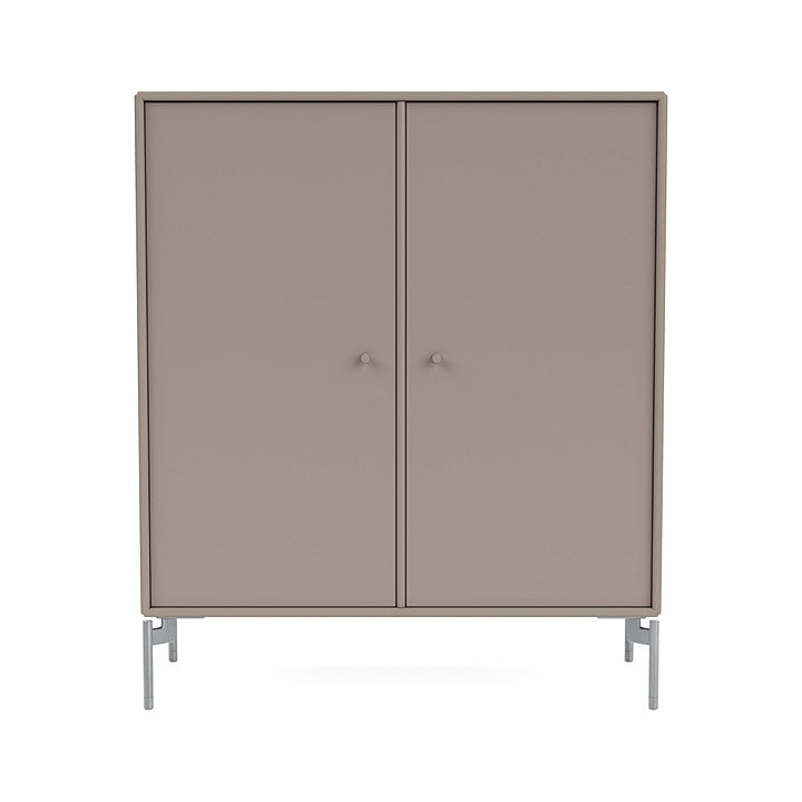 Montana Cover Cabinet With Legs, Truffle/Matt Chrome