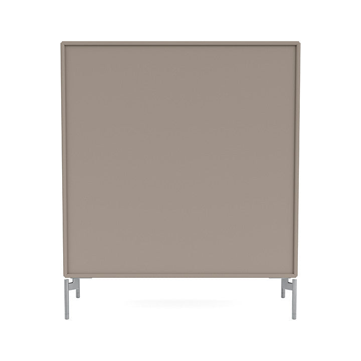 Montana Cover Cabinet With Legs, Truffle/Matt Chrome