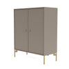 Montana Cover Cabinet With Legs, Truffle/Brass