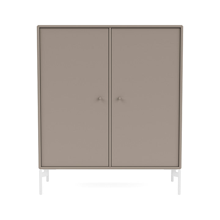 Montana Cover Cabinet With Legs, Truffle/Snow White