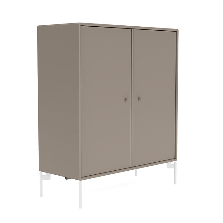 Montana Cover Cabinet With Legs, Truffle/Snow White