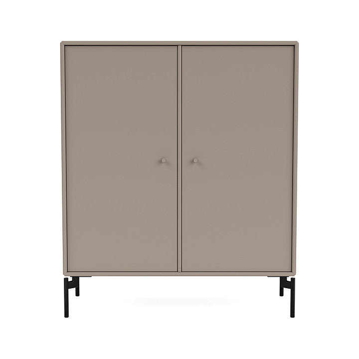 Montana Cover Cabinet With Legs, Truffle/Black