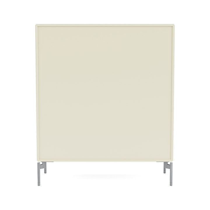 Montana Cover Cabinet With Legs, Vanilla/Matt Chrome