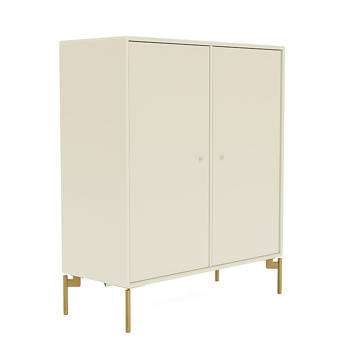 Montana Cover Cabinet With Legs, Vanilla/Brass