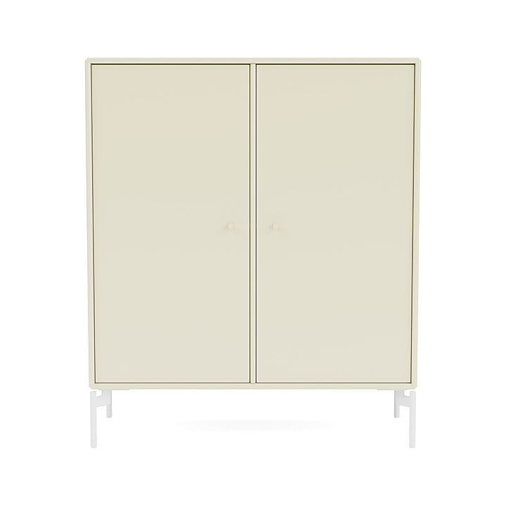 Montana Cover Cabinet With Legs, Vanilla/Snow White