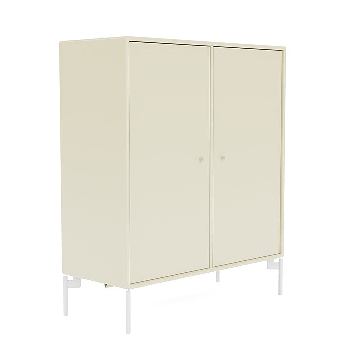 Montana Cover Cabinet With Legs, Vanilla/Snow White