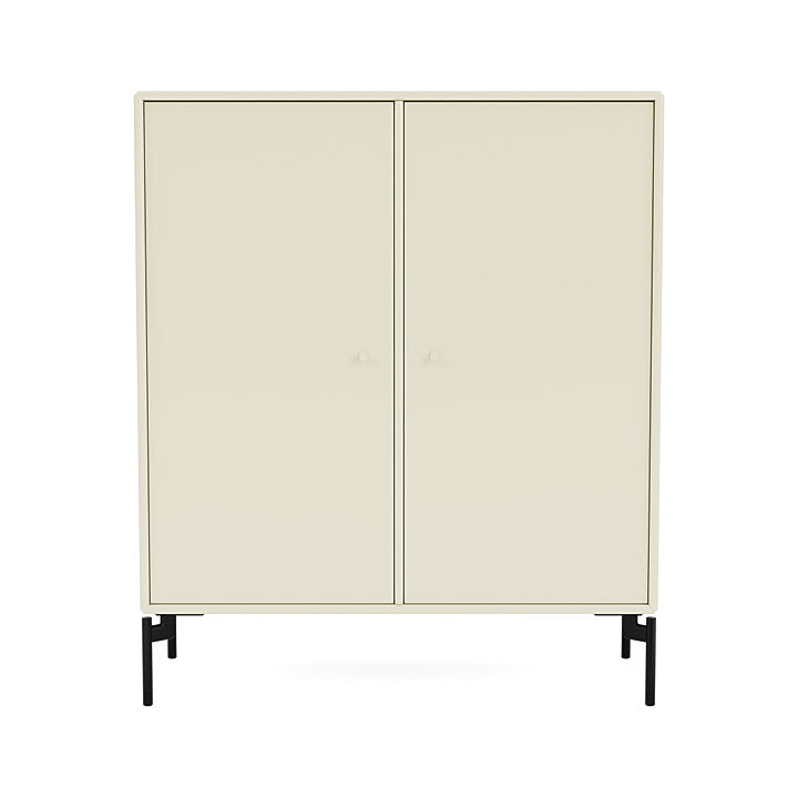 Montana Cover Cabinet With Legs, Vanilla/Black