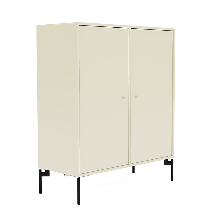 Montana Cover Cabinet With Legs, Vanilla/Black