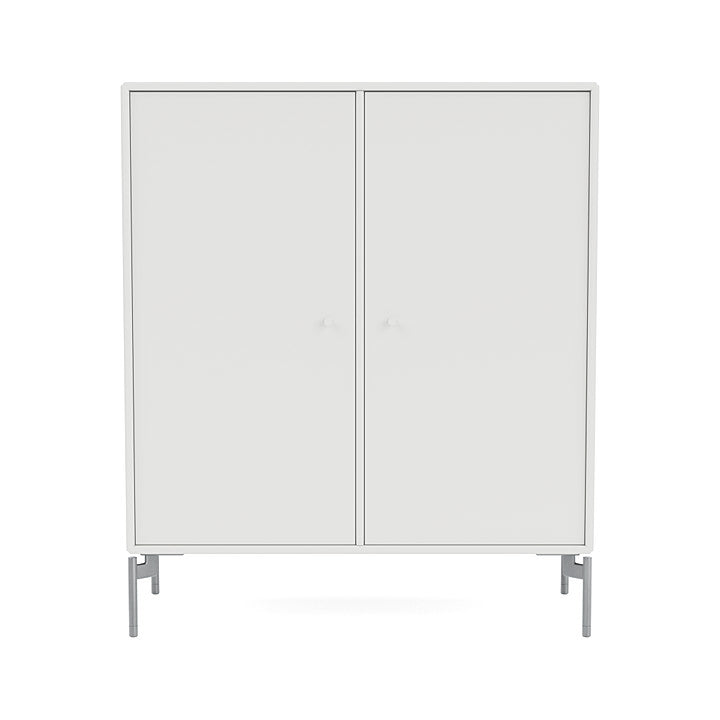 Montana Cover Cabinet With Legs, White/Matt Chrome