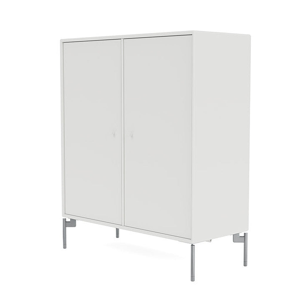 Montana Cover Cabinet With Legs, White/Matt Chrome