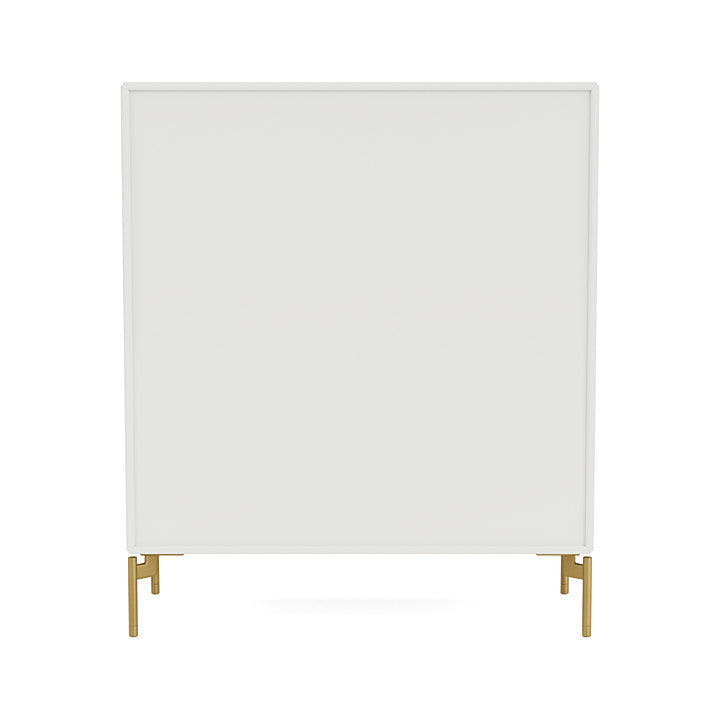 Montana Cover Cabinet With Legs, White/Brass