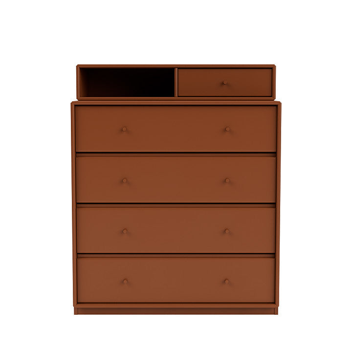 Montana Keep Chest Of Drawers With 3 Cm Plinth, Hazelnut Brown