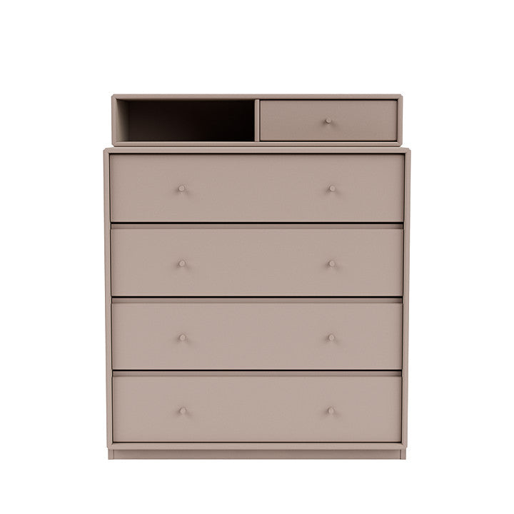 Montana Keep Chest Of Drawers With 3 Cm Plinth, Mushroom Brown