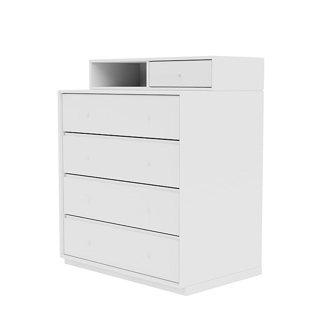 Montana Keep Chest Of Drawers With 3 Cm Plinth, New White