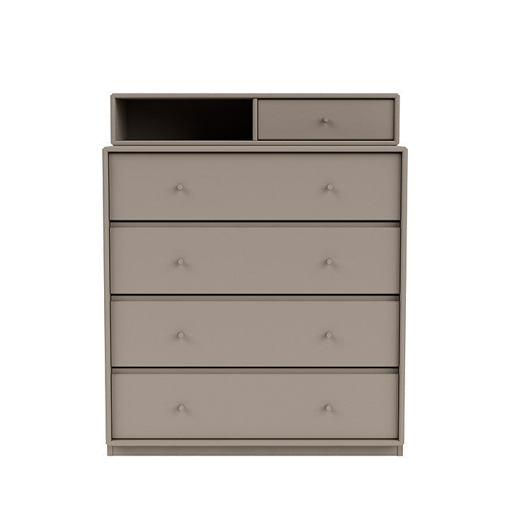 Montana Keep Chest Of Drawers With 3 Cm Plinth, Truffle Grey