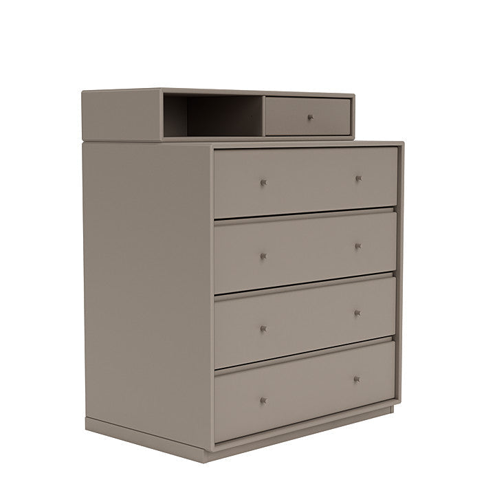 Montana Keep Chest Of Drawers With 3 Cm Plinth, Truffle Grey