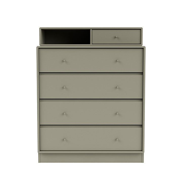 Montana Keep Chest Of Drawers With 7 Cm Plinth, Fennel Green