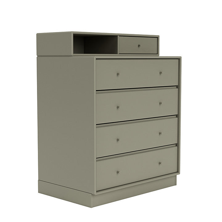 Montana Keep Chest Of Drawers With 7 Cm Plinth, Fennel Green