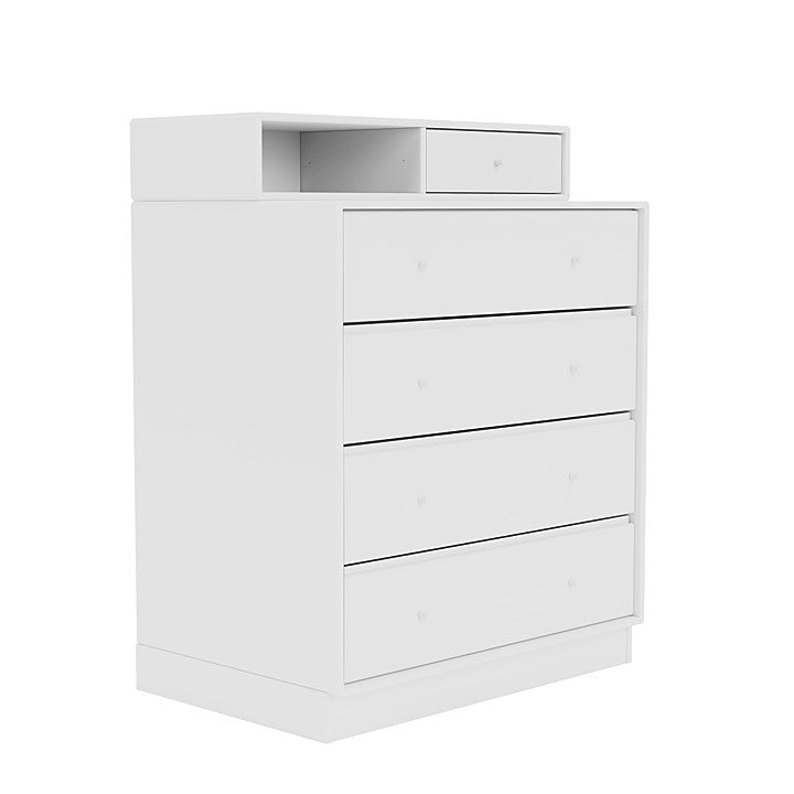 Montana Keep Chest Of Drawers With 7 Cm Plinth, New White