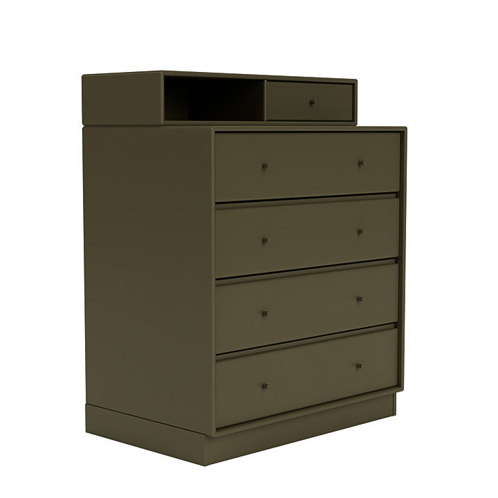 Montana Keep Chest Of Drawers With 7 Cm Plinth, Oregano Green