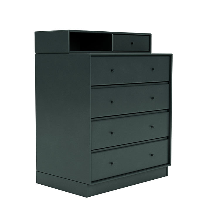 Montana Keep Chest Of Drawers With 7 Cm Plinth, Black Jade