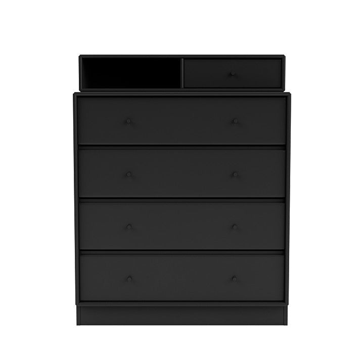 Montana Keep Chest Of Drawers With 7 Cm Plinth, Black