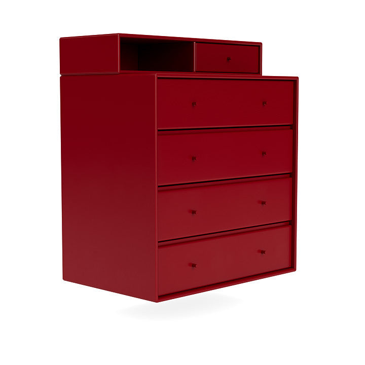 Montana Keep Chest Of Drawers With Suspension Rail, Beetroot Red