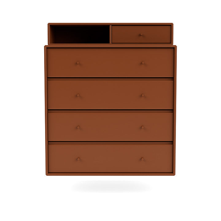 Montana Keep Chest Of Drawers With Suspension Rail, Hazelnut Brown