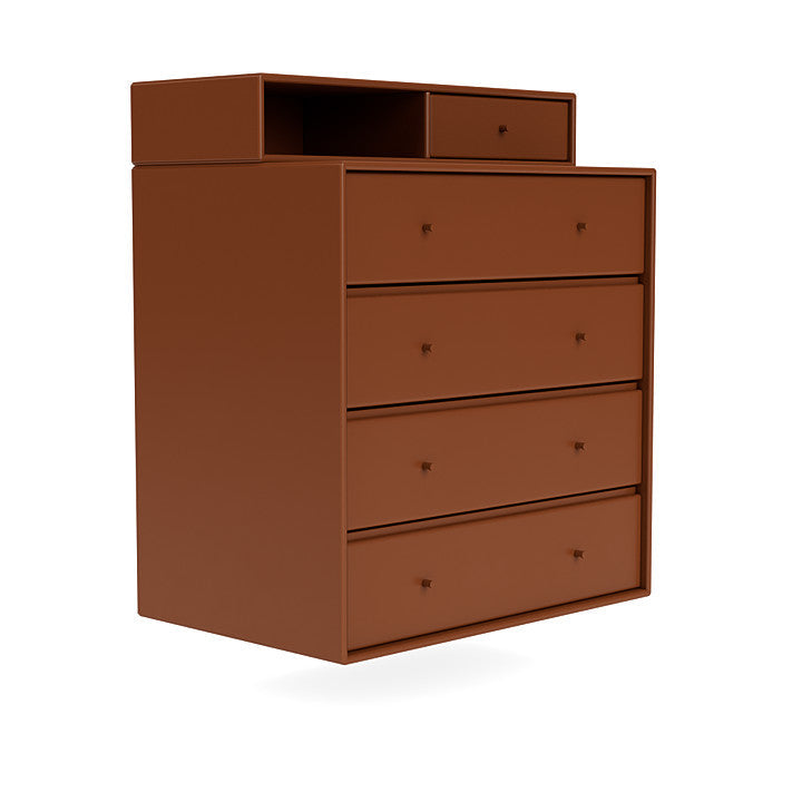 Montana Keep Chest Of Drawers With Suspension Rail, Hazelnut Brown