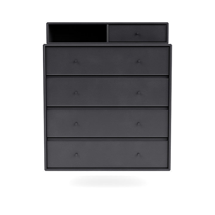 Montana Keep Chest Of Drawers With Suspension Rail, Carbon Black