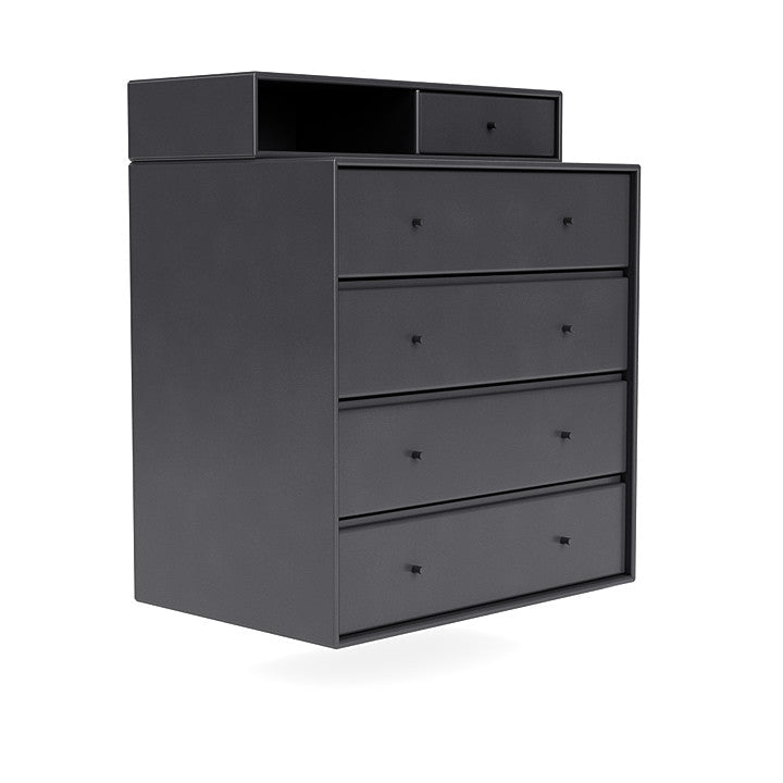 Montana Keep Chest Of Drawers With Suspension Rail, Carbon Black