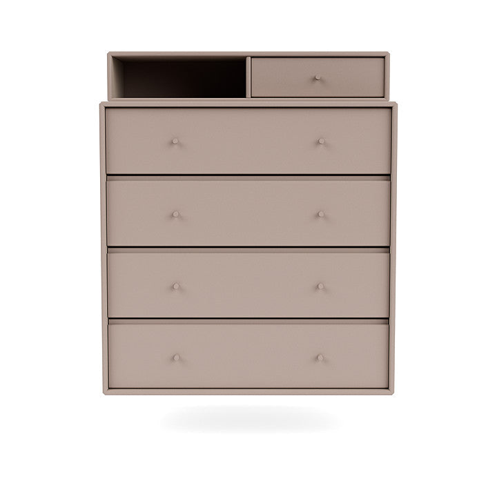 Montana Keep Chest Of Drawers With Suspension Rail, Mushroom Brown