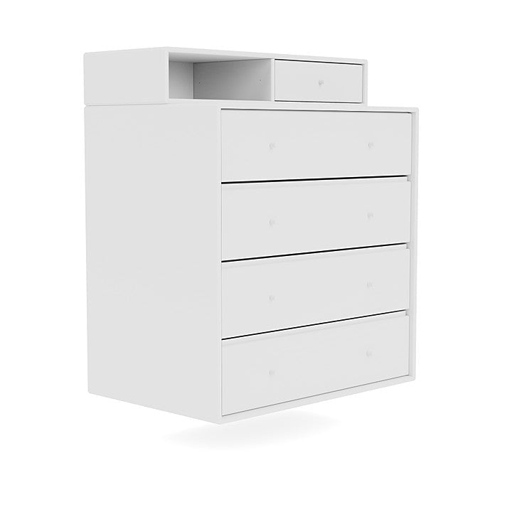 Montana Keep Chest Of Drawers With Suspension Rail, New White