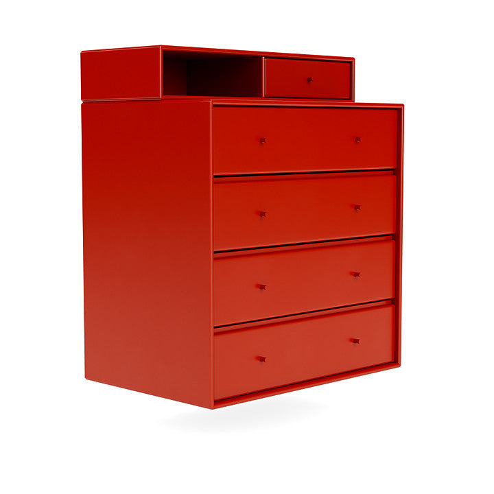 Montana Keep Chest Of Drawers With Suspension Rail, Rosehip Red