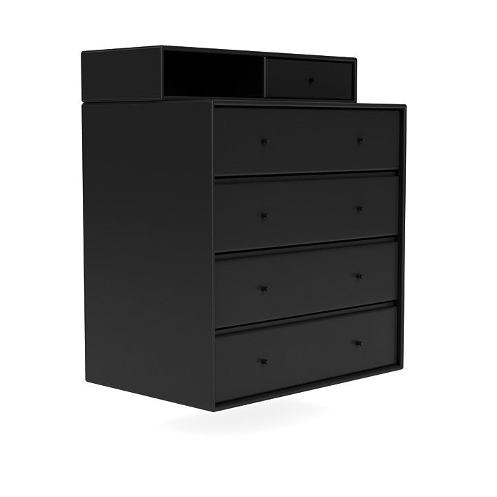 Montana Keep Chest Of Drawers With Suspension Rail, Black