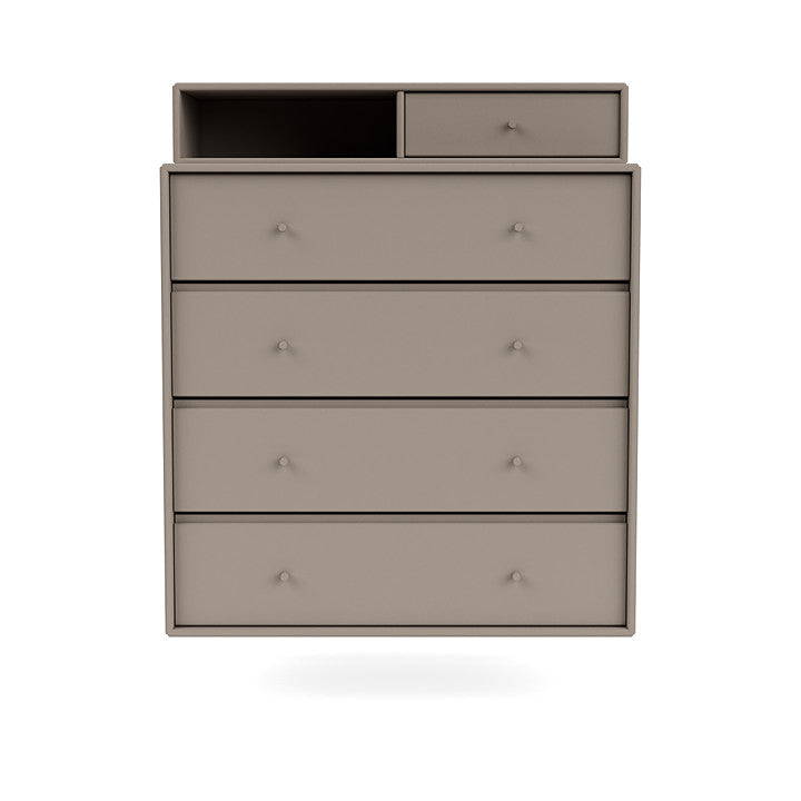 Montana Keep Chest Of Drawers With Suspension Rail, Truffle Grey