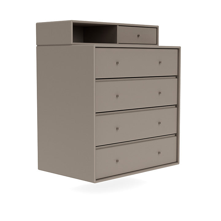 Montana Keep Chest Of Drawers With Suspension Rail, Truffle Grey