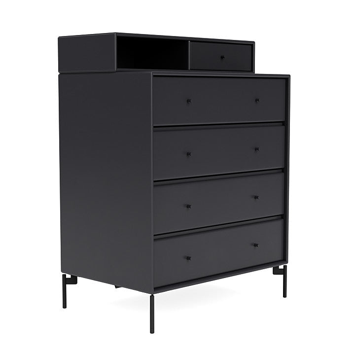 Montana Keep Chest Of Drawers With Legs, Anthracite/Black