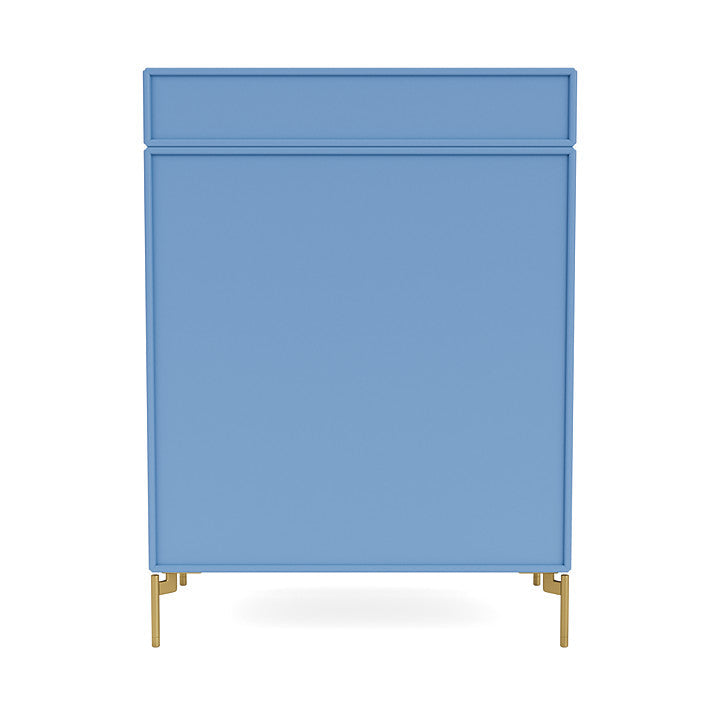 Montana Keep Chest Of Drawers, Azure Blue/Brass