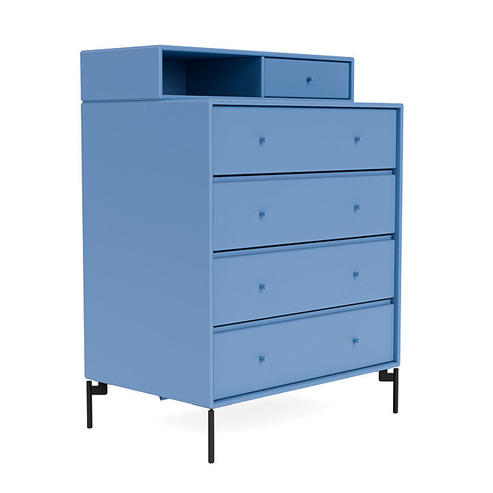 Montana Keep Chest Of Drawers, Azure Blue/Black