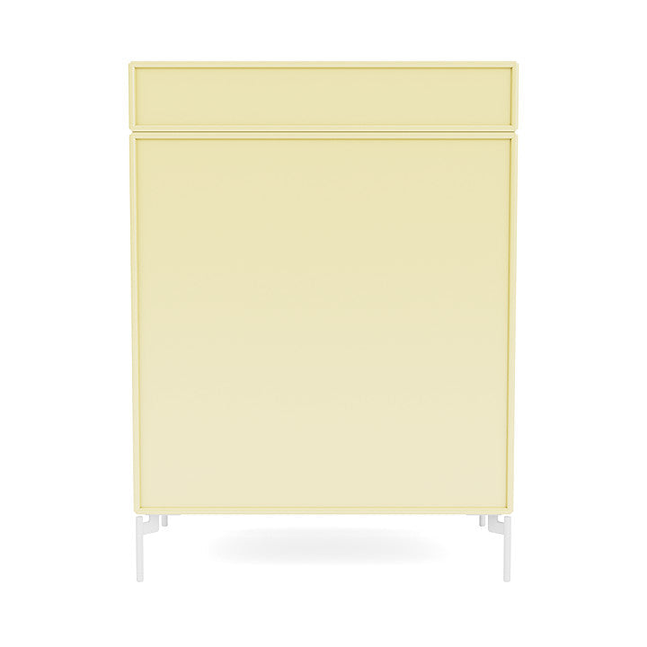 Montana Keep Chest Of Drawers With Legs, Camomile/Snow White